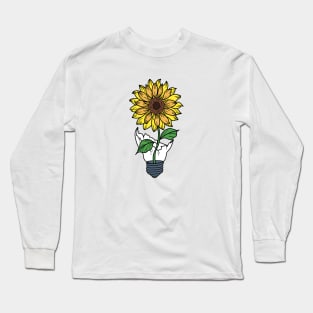 Sunflower in a light bulb Long Sleeve T-Shirt